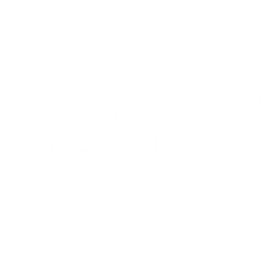White Manta Trust logo with two manta ray silhouettes on a teal background.