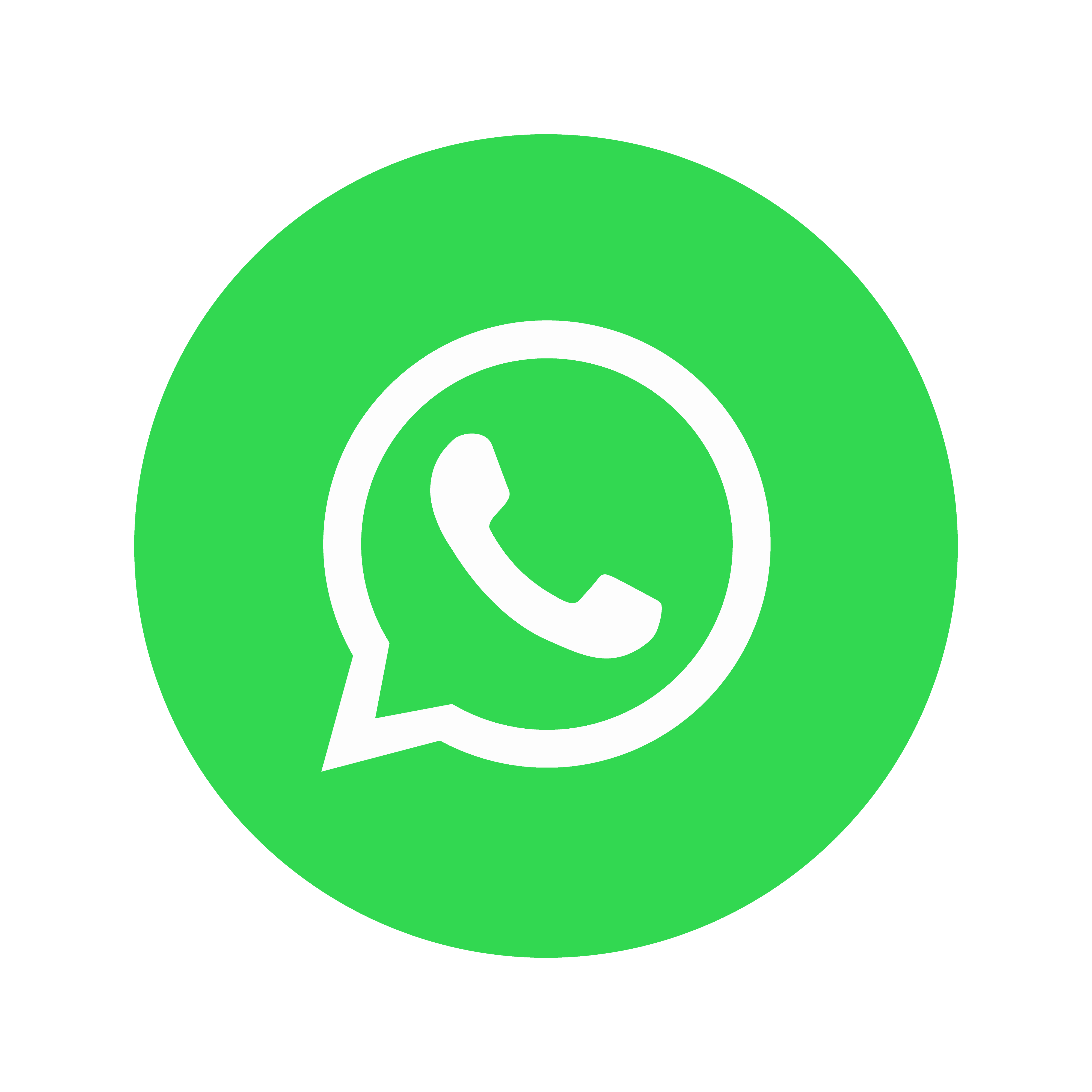 Grüner Kreis mit weißem WhatsApp-Sprechblasen- und Telefonhörer-Symbol in der Mitte.