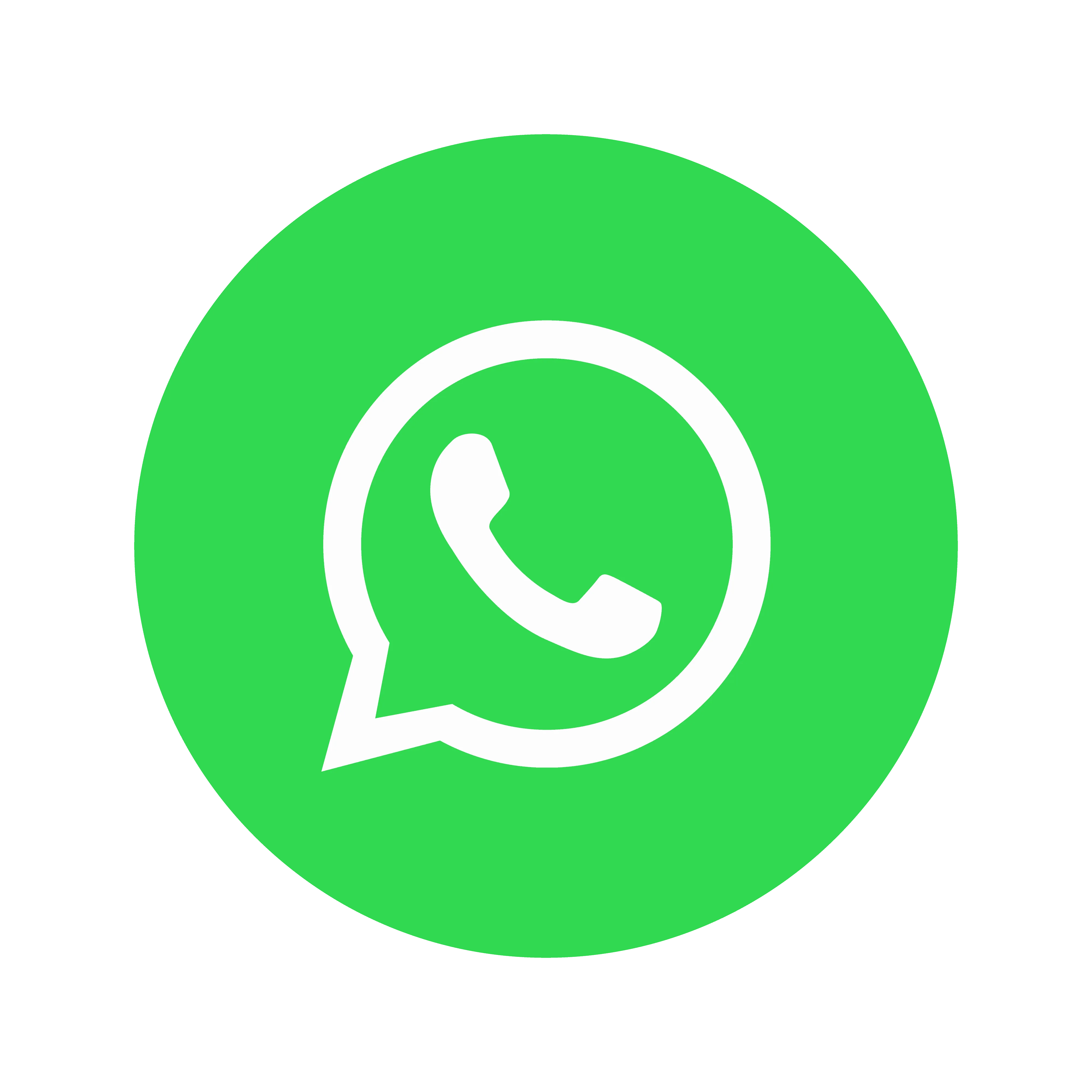 Grüner Kreis mit weißem WhatsApp-Sprechblasen- und Telefonhörer-Symbol in der Mitte.